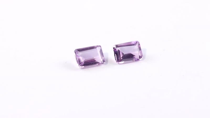 Rose De France Amethyst Set of 2 (Oct 7x5 mm) 1.66 ctw