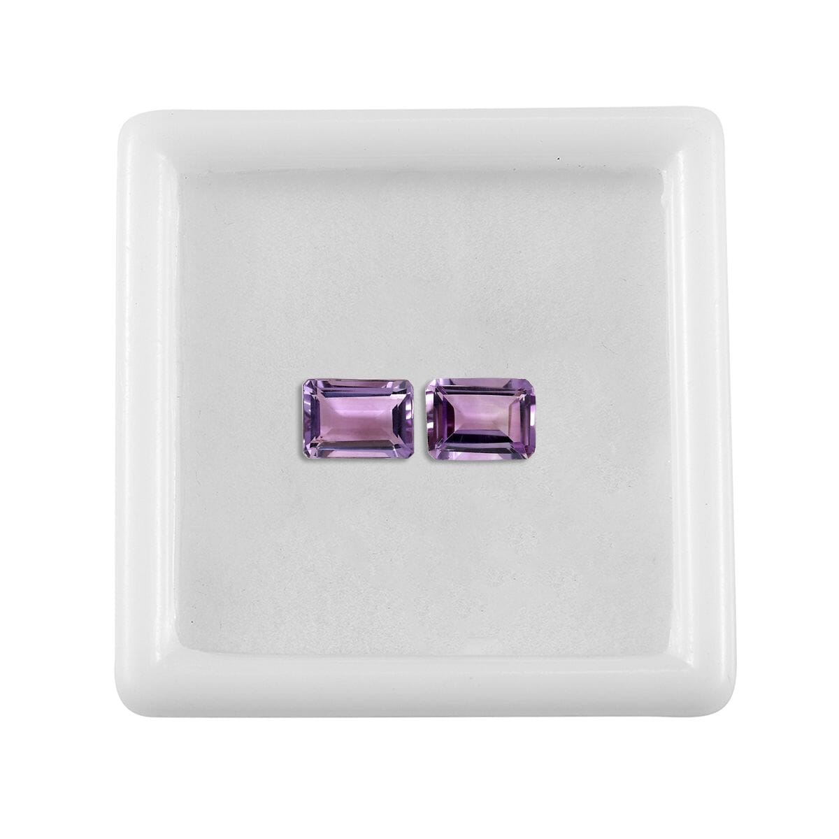 Rose De France Amethyst Set of 2 (Oct 7x5 mm) 1.66 ctw image number 2
