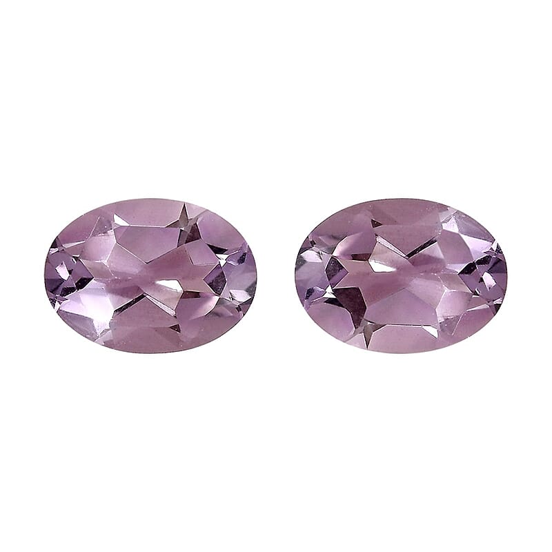 Rose De France Amethyst Set of 2 (Ovl 7x5 mm) 1.26 ctw
