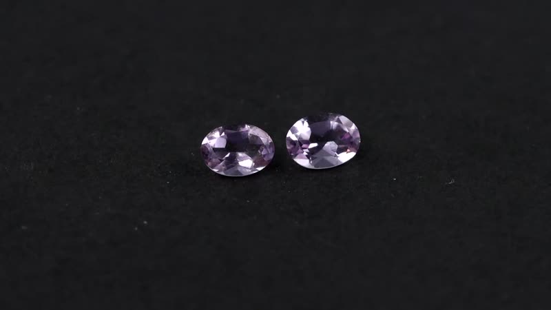 Rose De France Amethyst Set of 2 (Ovl 7x5 mm) 1.26 ctw