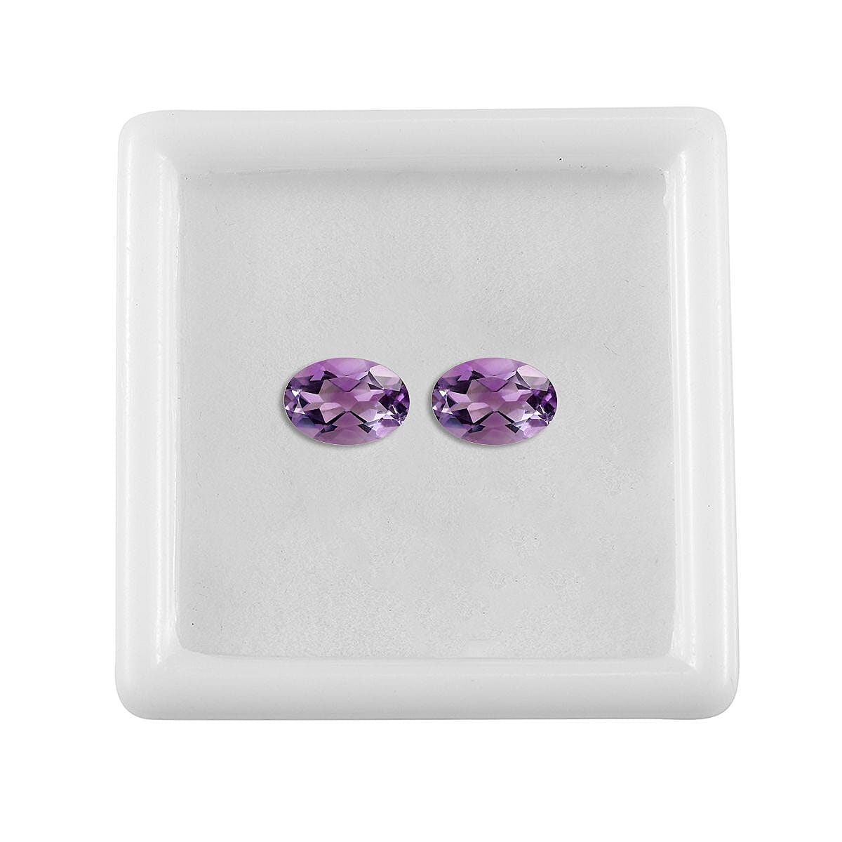 AA Rose De France Amethyst Set of 2 (Ovl 7x5 mm) 1.35 ctw