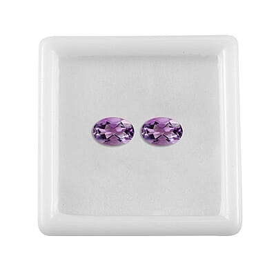 AA Rose De France Amethyst Set of 2 (Ovl 7x5 mm) 1.35 ctw