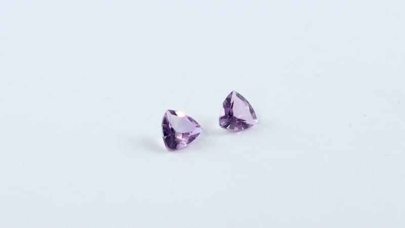 Rose De France Amethyst Set of 2 (Trl 5 mm) 0.75 ctw