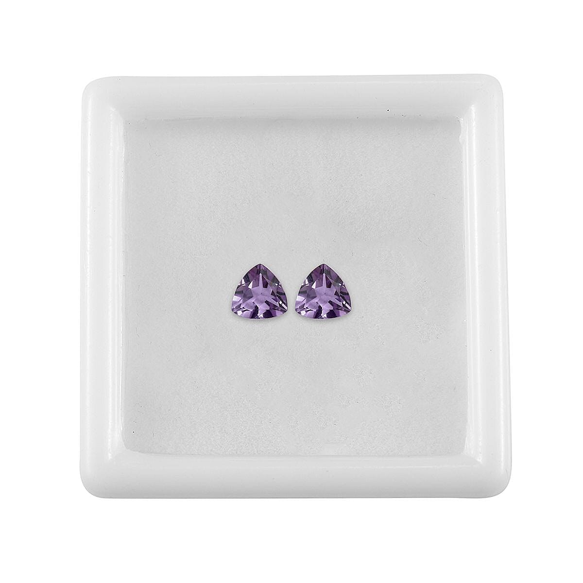 Rose De France Amethyst Set of 2 (Trl 5 mm) 0.75 ctw