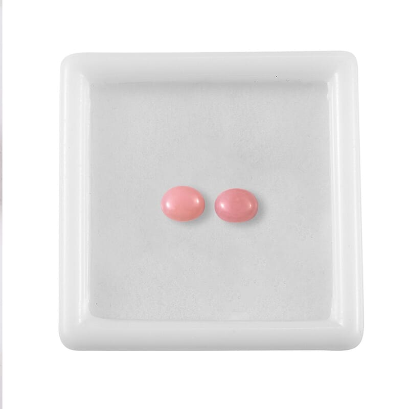 AA Peruvian Pink Opal Set of 2 (Ovl 5x3 mm) 0.55 ctw