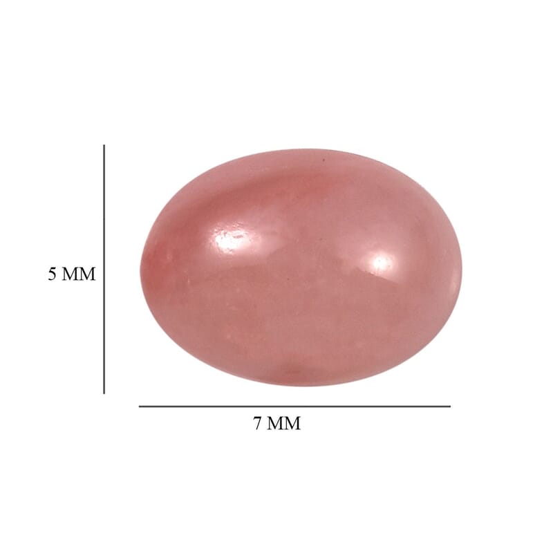 Peruvian Pink Opal Set of 2 (Ovl 7x5 mm) 1.27 ctw Loose Gemstone