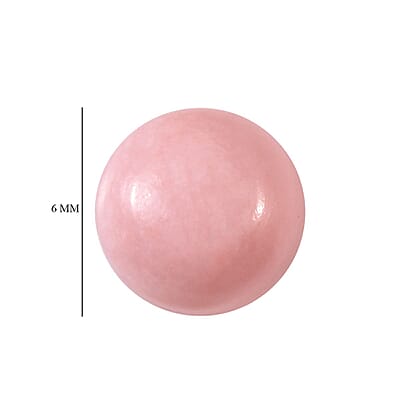 Peruvian Pink Opal Set of 2 (Rnd 6 mm) 1.41 ctw