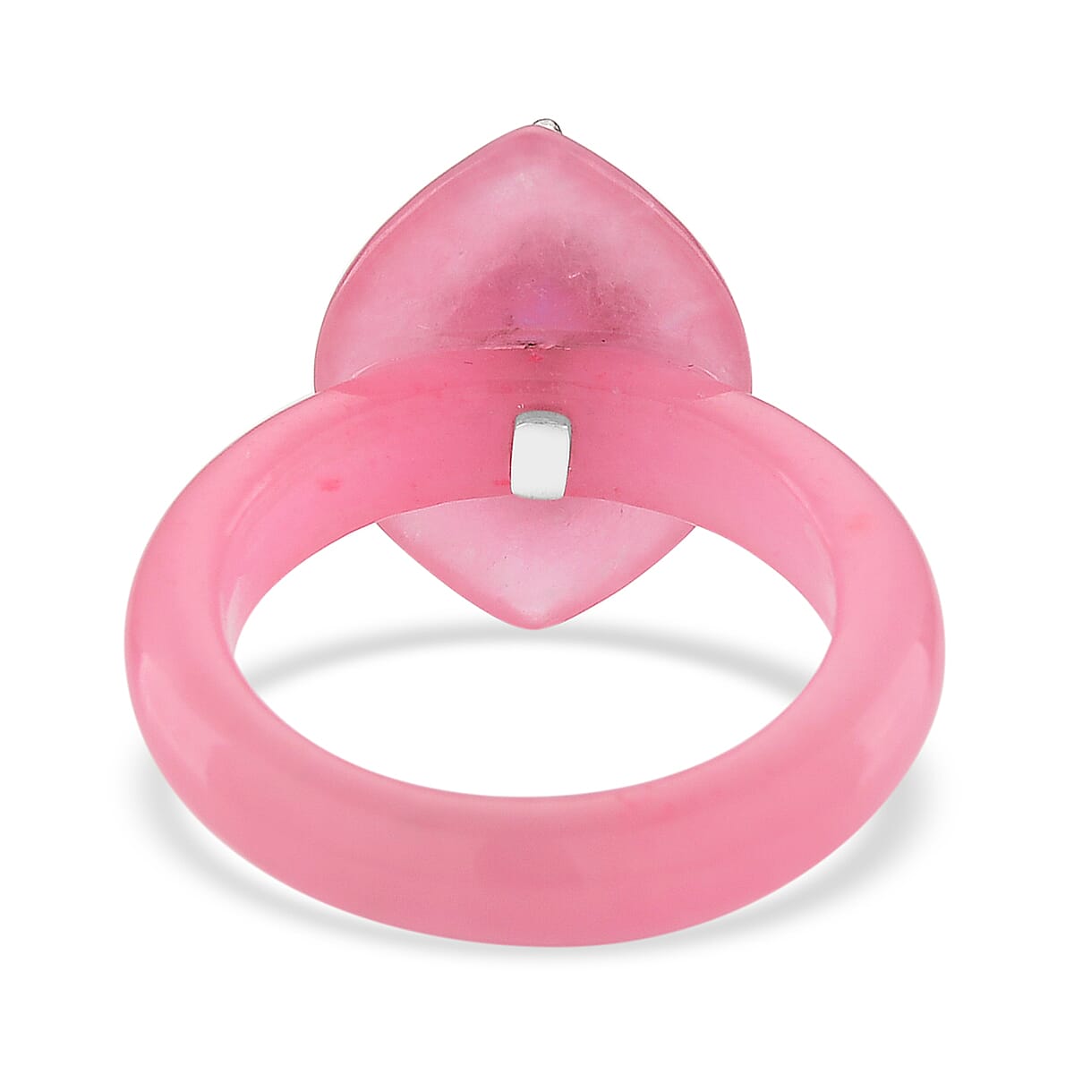 D'Joy Pink Jade(D), Multi Gemstone Victorian Era Ring in Rhodium Over Sterling Silver 19.75 ctw (Size 10.0)