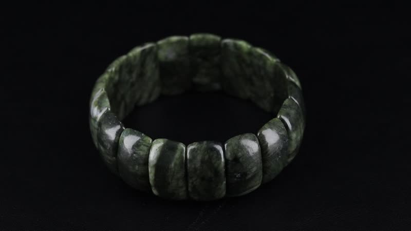 Connemara Marble 340.00 ctw Block Stretch Bracelet