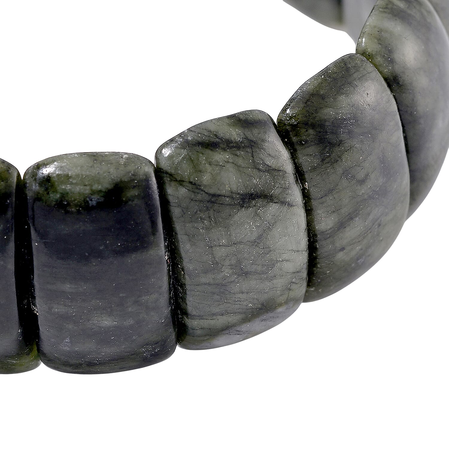 Connemara Marble 340.00 ctw Block Stretch Bracelet