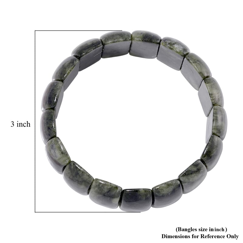 Connemara Marble 340.00 ctw Block Stretch Bracelet