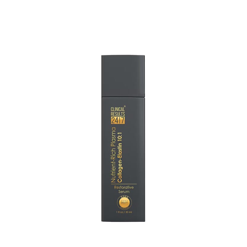 Clinical Results 24/7 Nutrient-Rich Plasma Collagen-Elastin Restorative Serum (1oz) Made in US