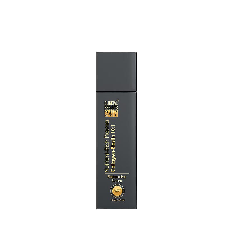 Clinical Results 24/7 Nutrient-Rich Plasma Collagen-Elastin 10:1 Restorative Serum (1oz) Made in US
