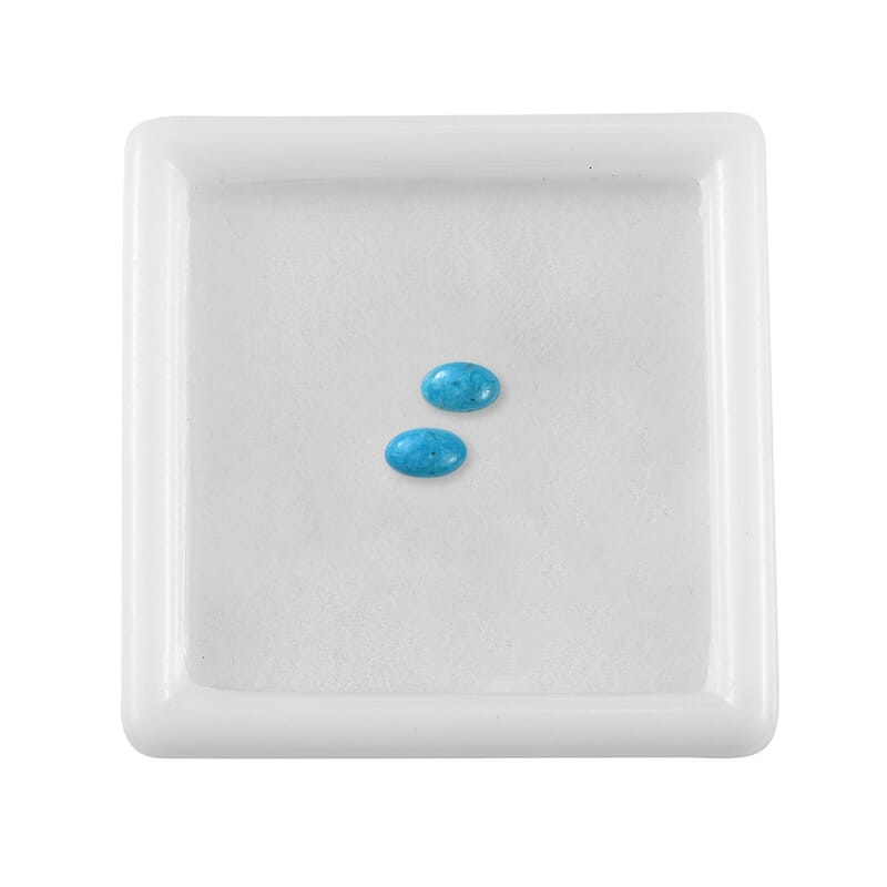 AA Kingman Turquoise Set of 2 (Oval 5x3 mm) 0.40 ctw