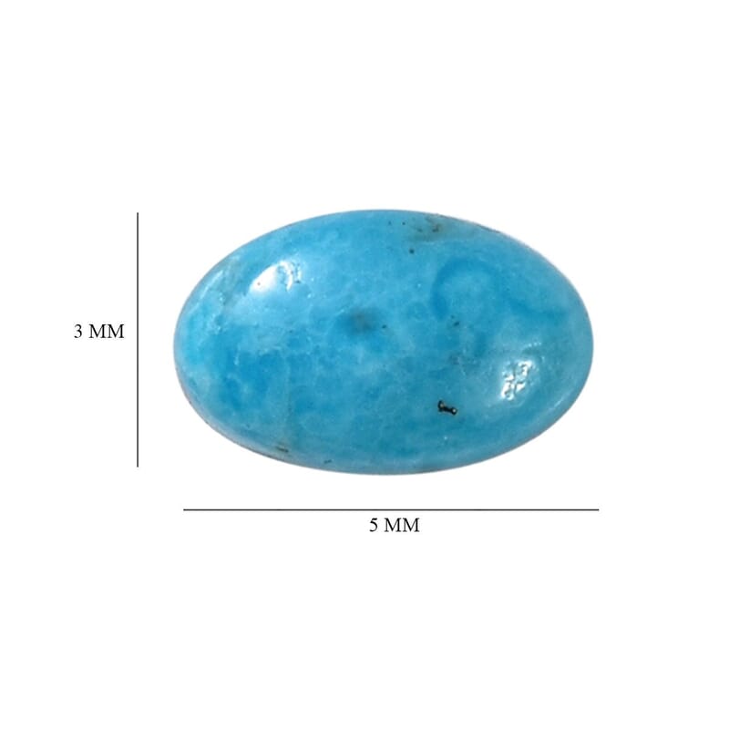 AA Kingman Turquoise Set of 2 (Oval 5x3 mm) 0.40 ctw