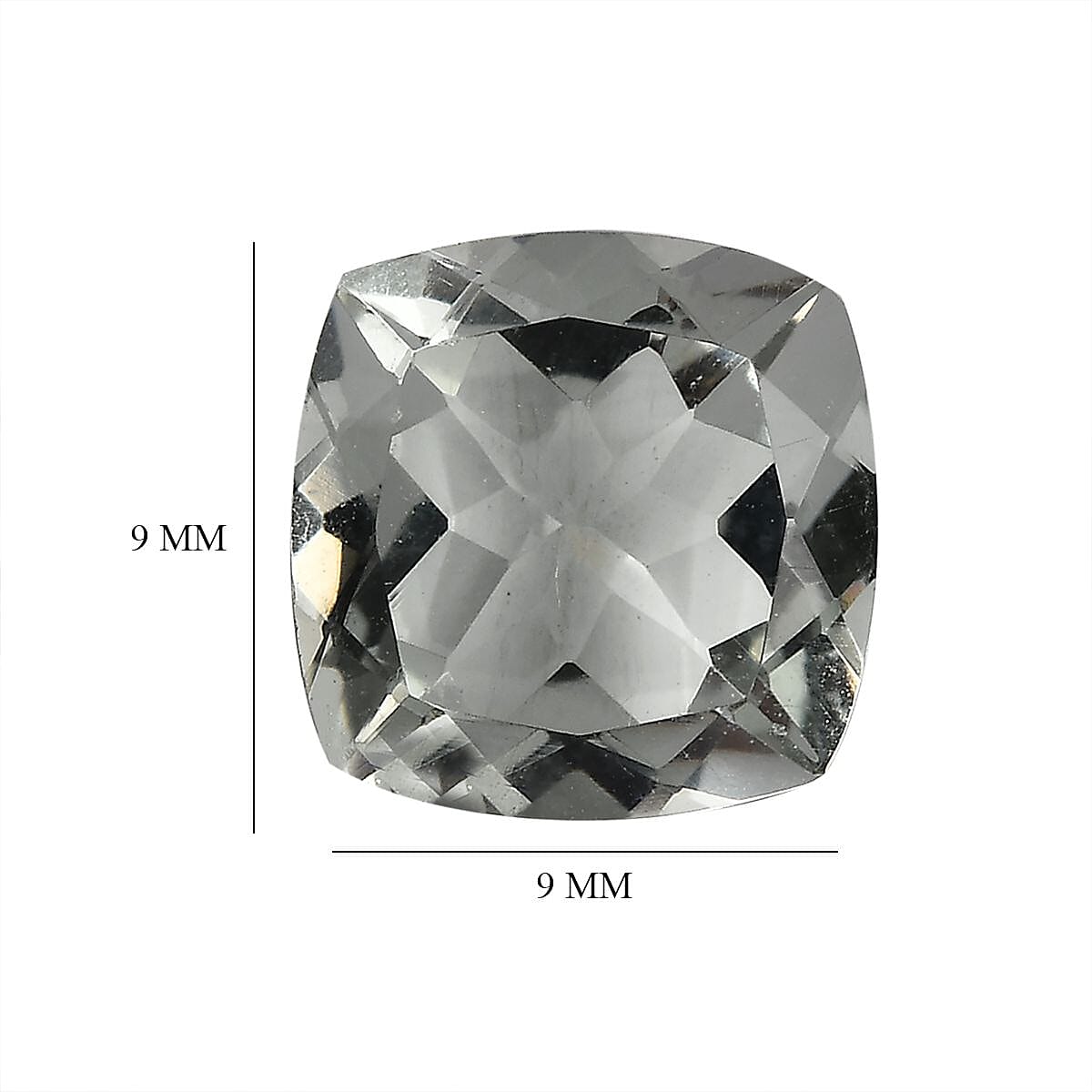 Montezuma Prasiolite (Cushion 9x9 mm) 2.80 ctw