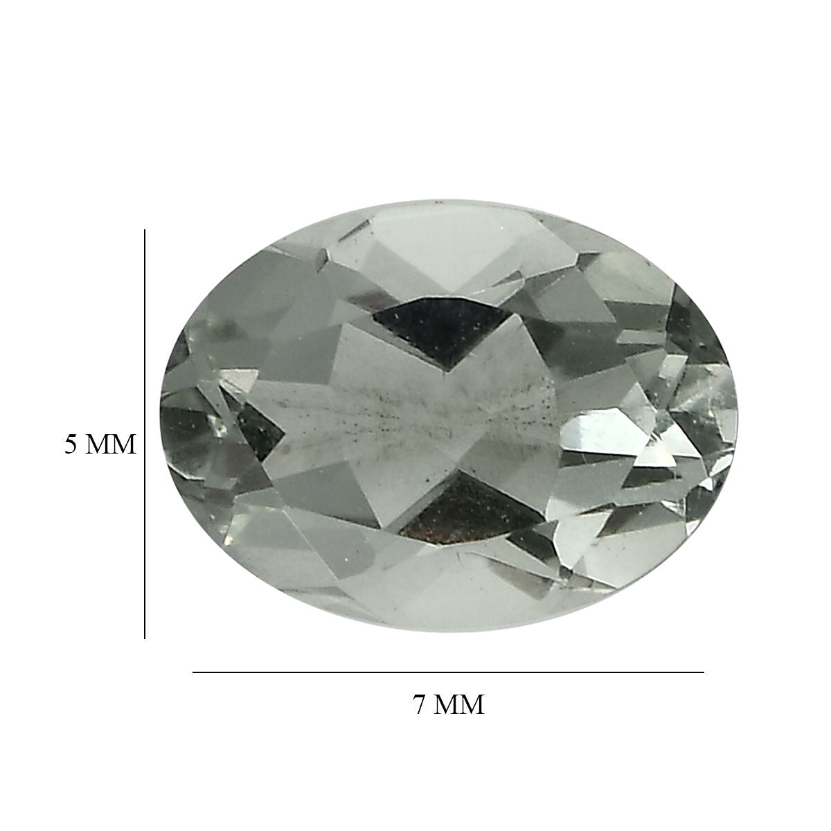 Montezuma Prasiolite Set of 2 (Oval 7x5 mm) 1.35 ctw