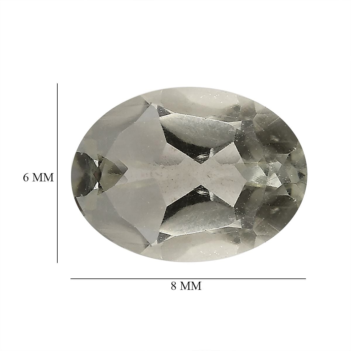 Montezuma Prasiolite (Oval 8x6 mm) 0.92 ctw