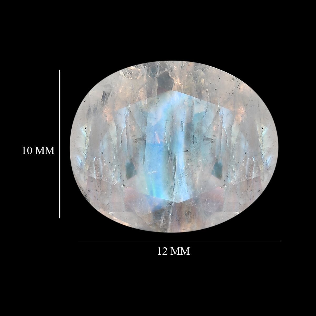 AA Rainbow Moonstone (Fancy 12x10 mm) 4.08 ctw image number 3
