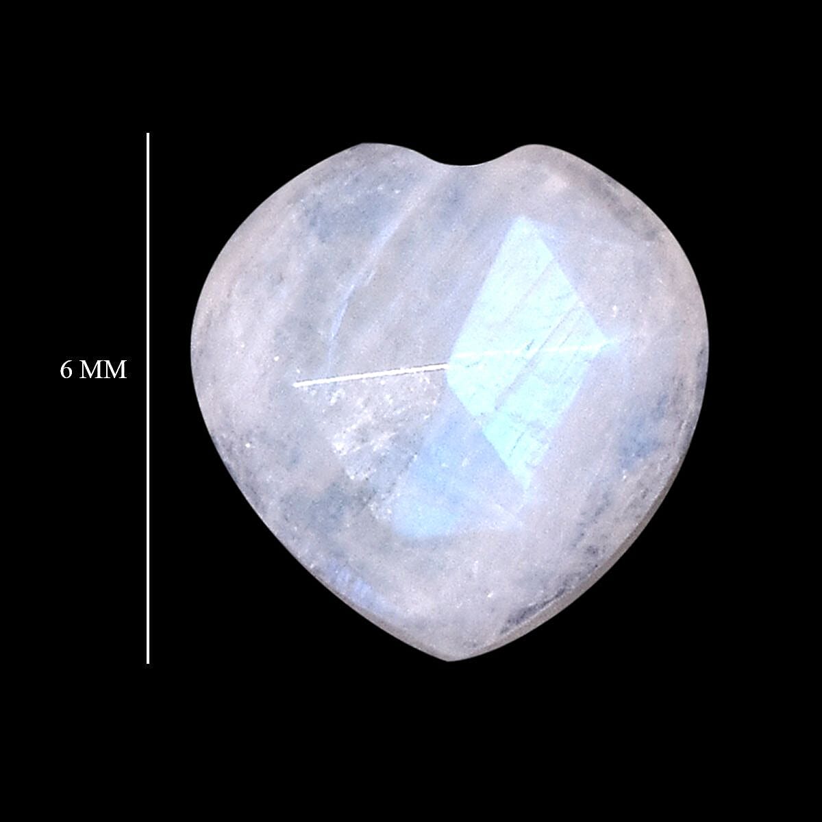 Rainbow Moonstone Set of 2 (Heart 6 mm) 1.68 ctw image number 3