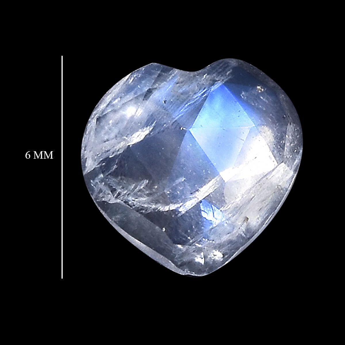 AA Rainbow Moonstone Set of 2 (Heart 6 mm) 1.55 ctw image number 3