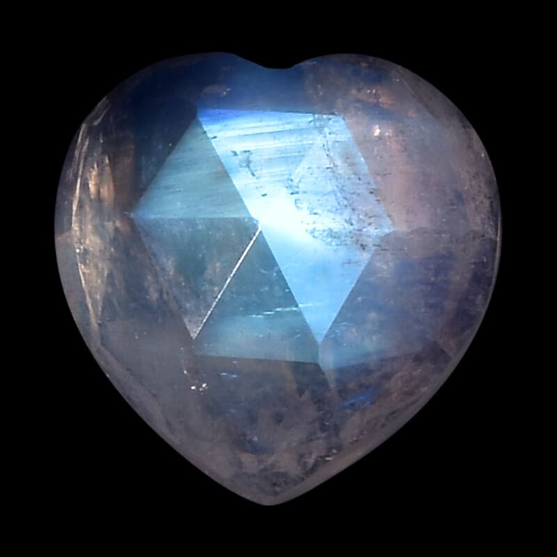 AA Rainbow Moonstone (Heart 8 mm) 1.92 ctw