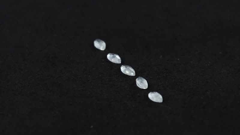 AA Rainbow Moonstone Set of 2 (Mrq 5x2.5 mm) 0.46 ctw