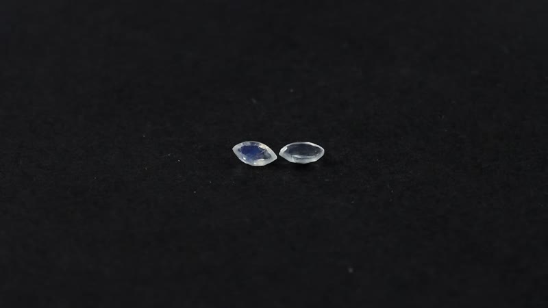 AAA Rainbow Moonstone Set of 2 (Mrq 5x2.5 mm) 0.28 ctw