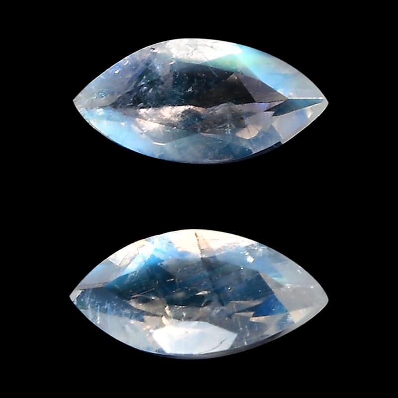 AA Rainbow Moonstone Set of 2 (Mrq 6x3 mm) 0.44 ctw