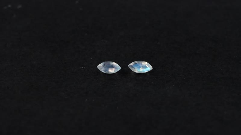 AA Rainbow Moonstone Set of 2 (Mrq 6x3 mm) 0.44 ctw