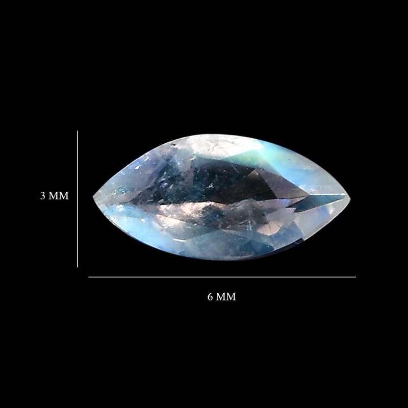AA Rainbow Moonstone Set of 2 (Mrq 6x3 mm) 0.44 ctw