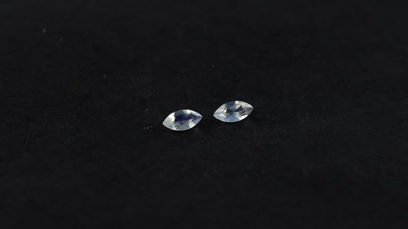 AAA Rainbow Moonstone Set of 2 (Mrq 6x3 mm) 0.45 ctw