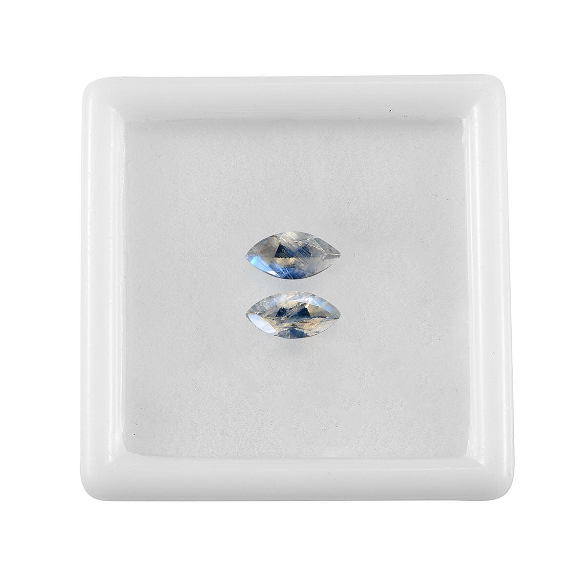 AA Rainbow Moonstone Set of 2 (Mrq 8x4 mm) 0.98 ctw