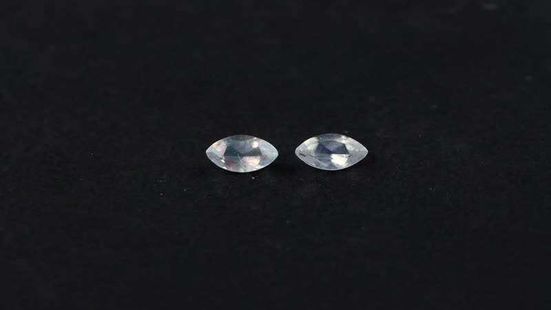 AAA Rainbow Moonstone Set of 2 (Mrq 8x4 mm) 0.93 ctw