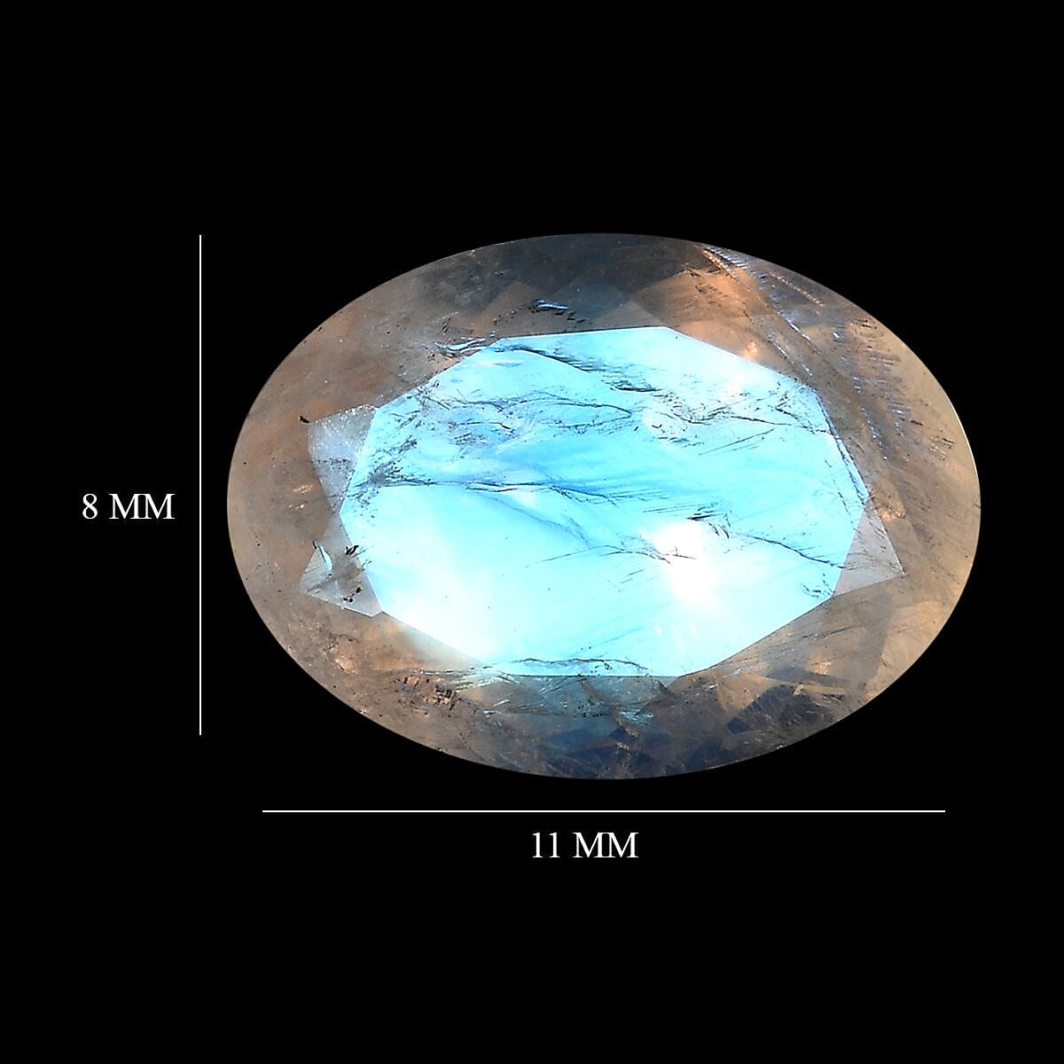 AA Rainbow Moonstone (Oval 11x8 mm) 2.71 ctw image number 3