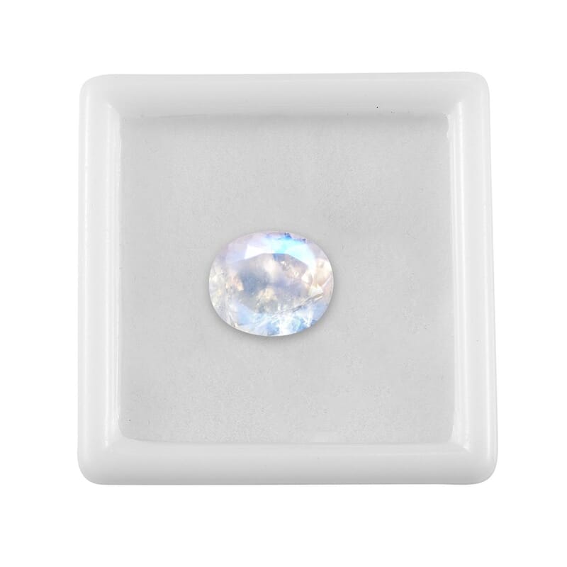 AA Rainbow Moonstone (Oval 12x10 mm) 4.32 ctw