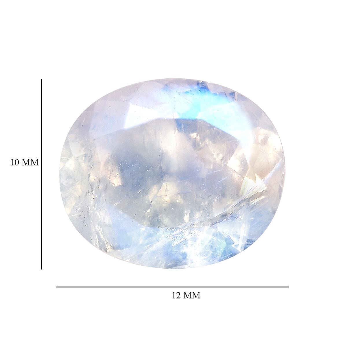 AA Rainbow Moonstone (Oval 12x10 mm) 4.32 ctw image number 5