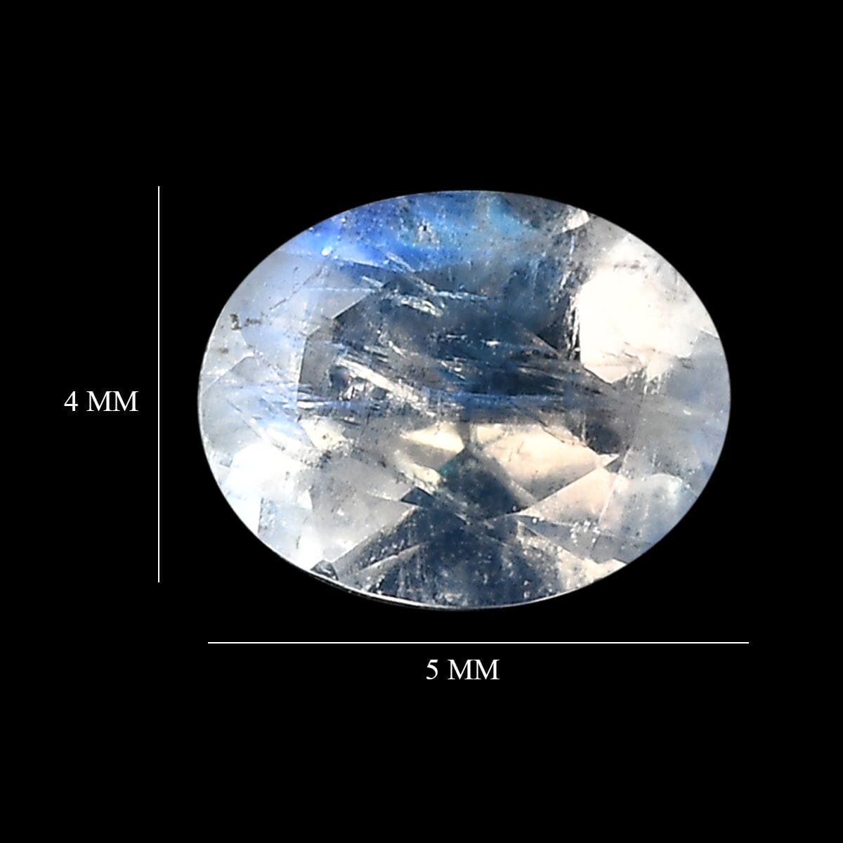 AA Rainbow Moonstone Set of 2 (Oval 5x4 mm) 0.61 ctw image number 3