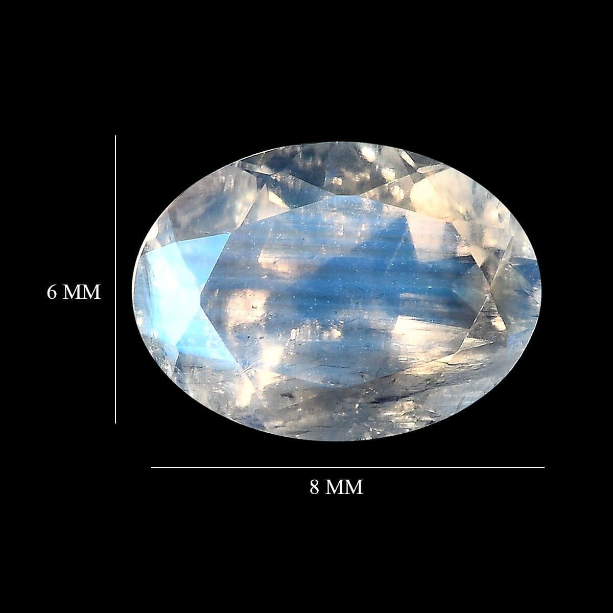 AA Rainbow Moonstone (Oval 8x6 mm) 1.18 ctw