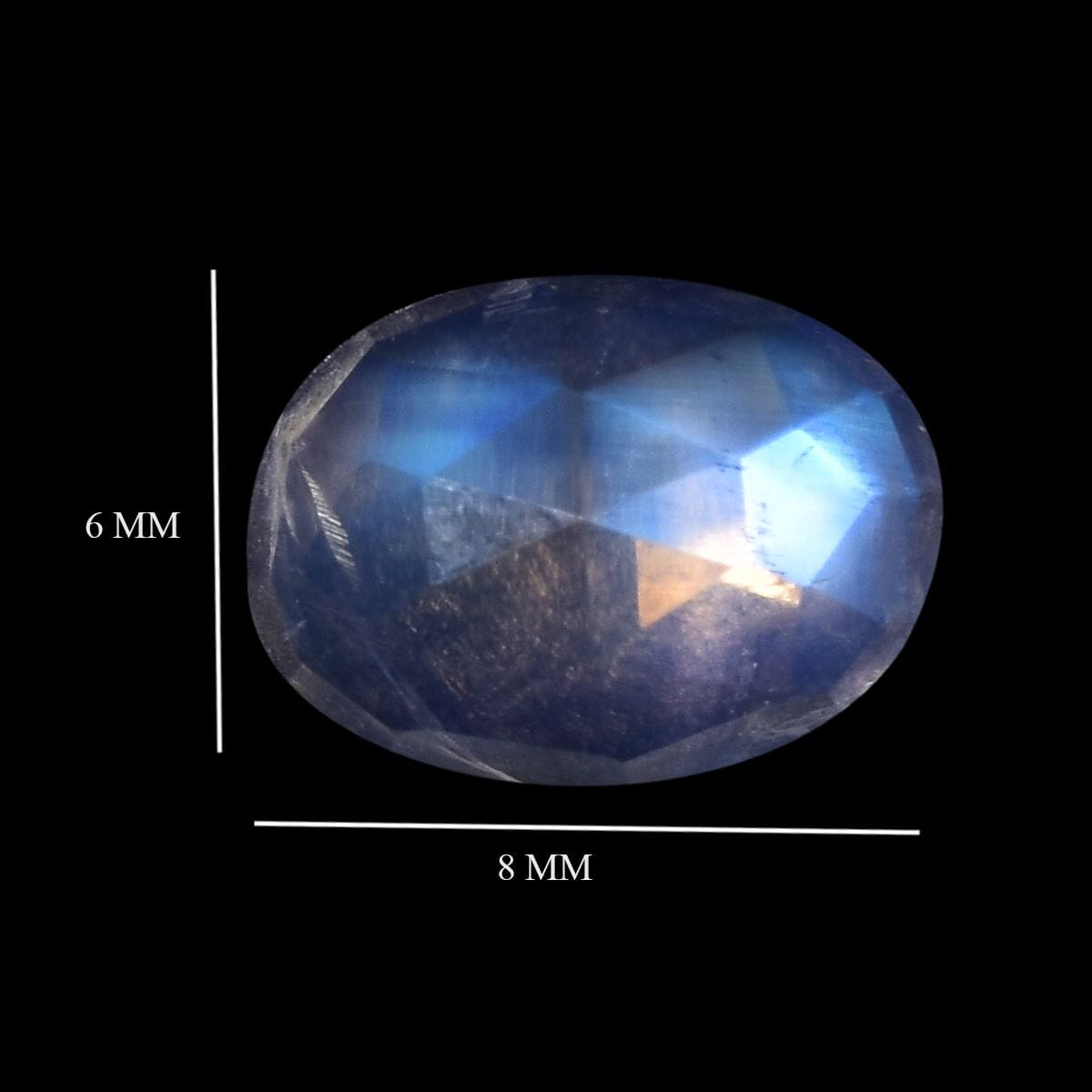AA Rainbow Moonstone (Oval 8x6 mm) 1.14 ctw image number 3