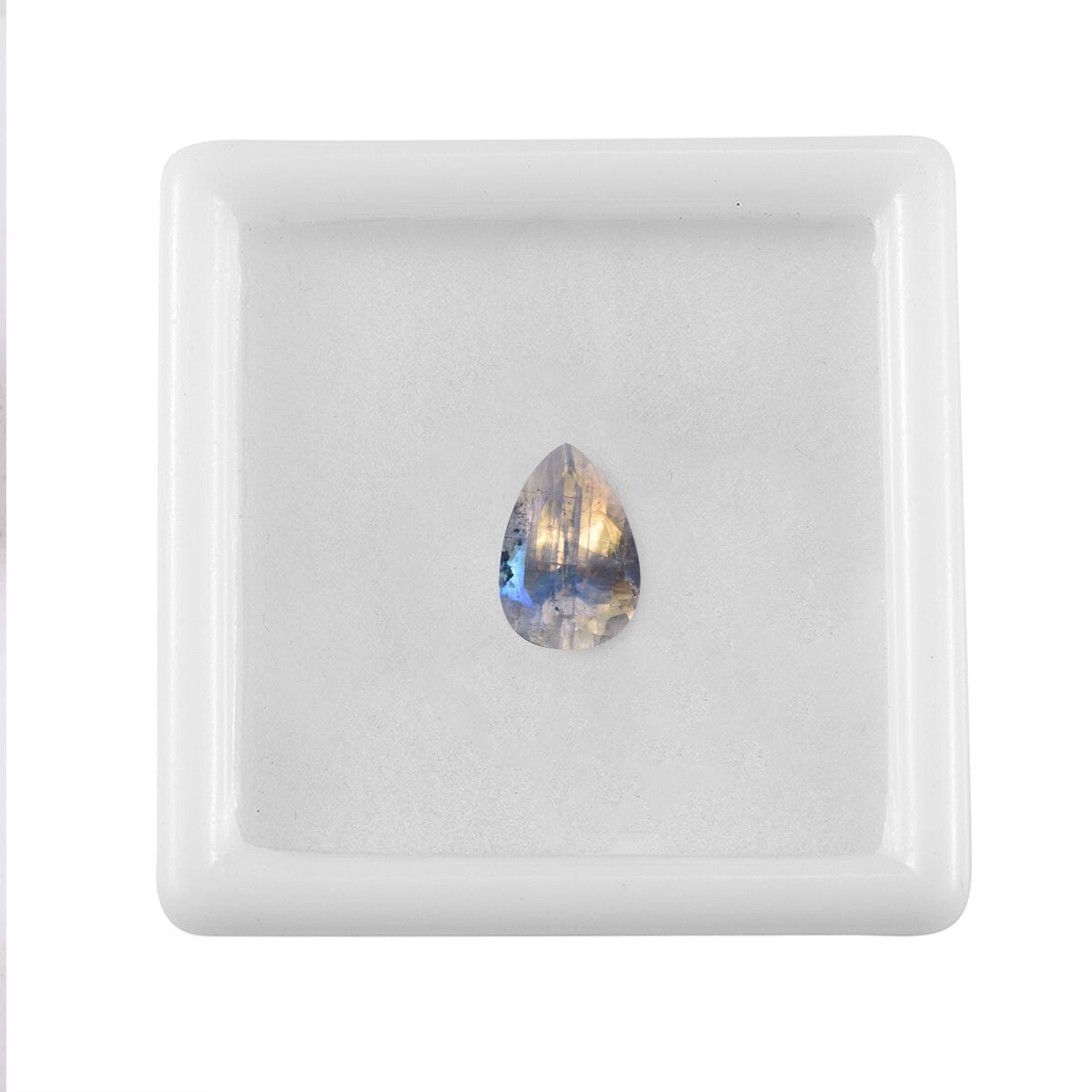 AA Rainbow Moonstone (Pear 10x7 mm) 1.65 ctw image number 2