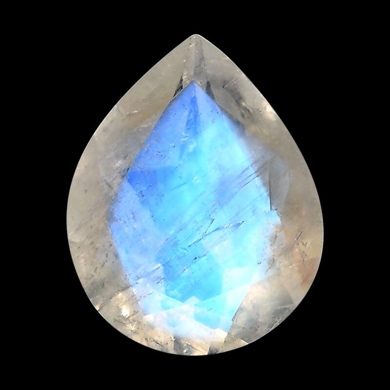 AA Rainbow Moonstone (Pear 10x8 mm) 1.70 ctw Loose Gemstone