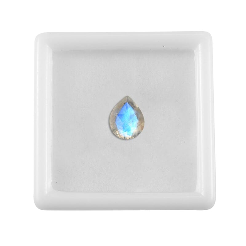 AA Rainbow Moonstone (Pear 10x8 mm) 1.70 ctw Loose Gemstone