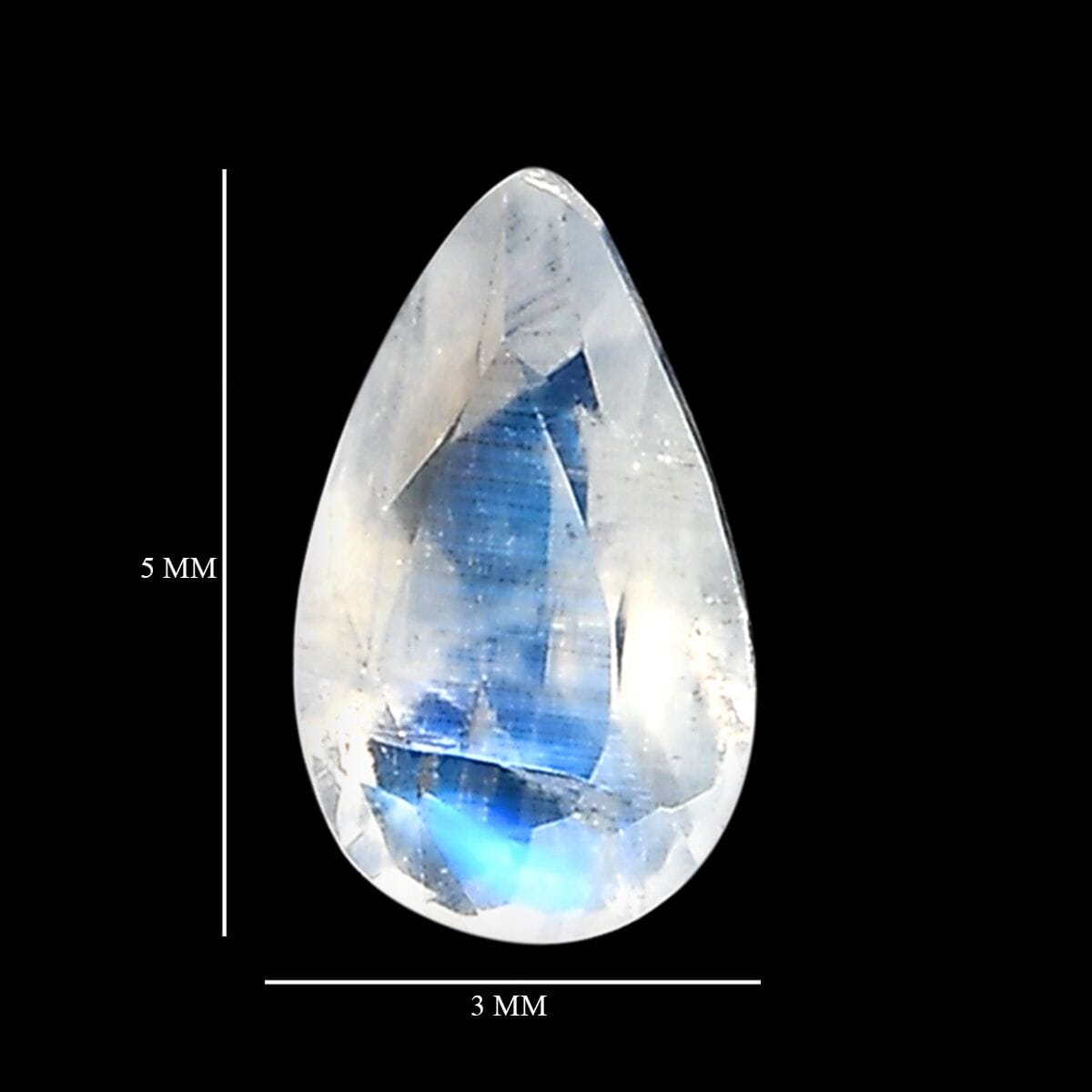 AA Rainbow Moonstone Set of 2 (Pear 5x3 mm) 0.34 ctw image number 3