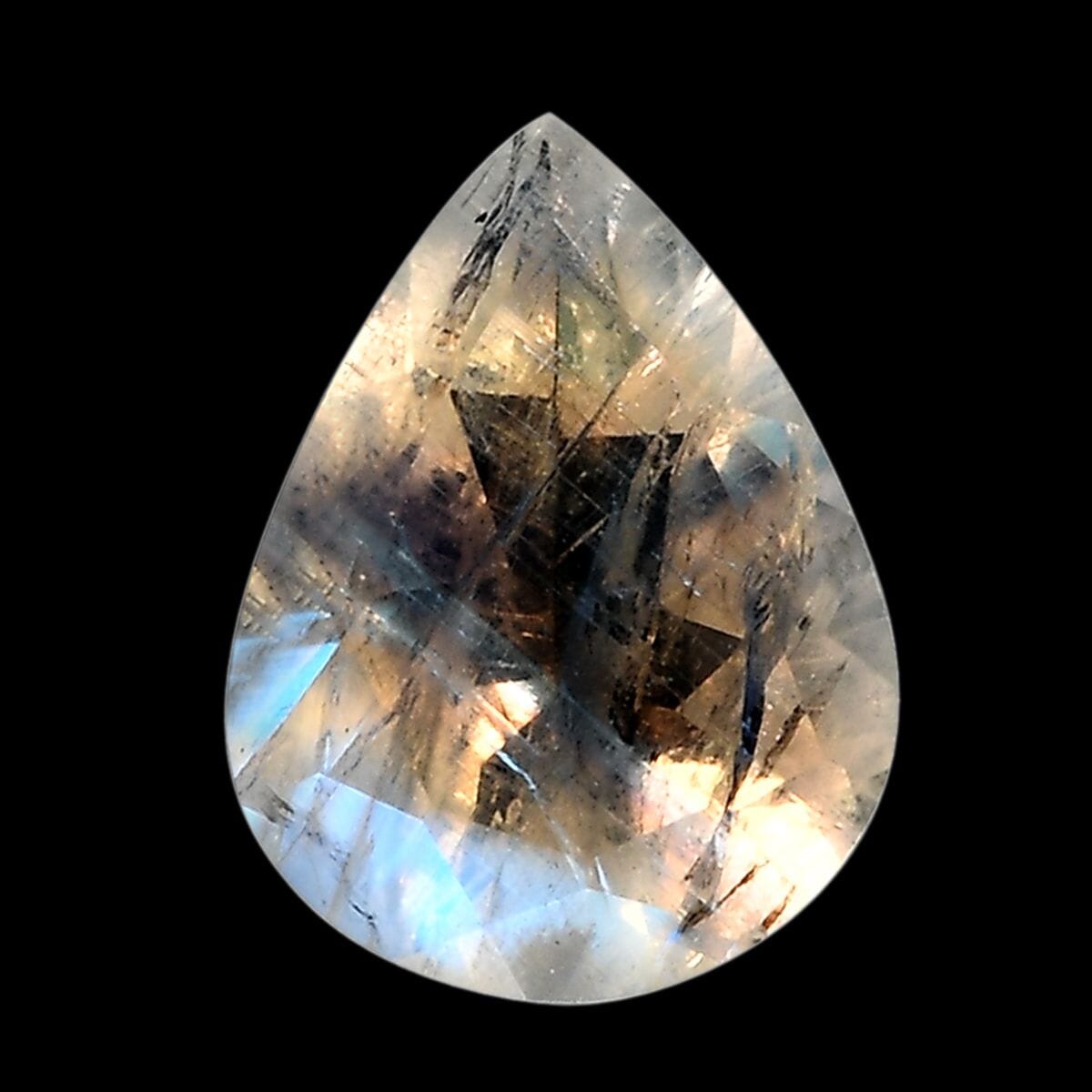AA Rainbow Moonstone (Pear 8x6 mm) 0.79 ctw image number 0