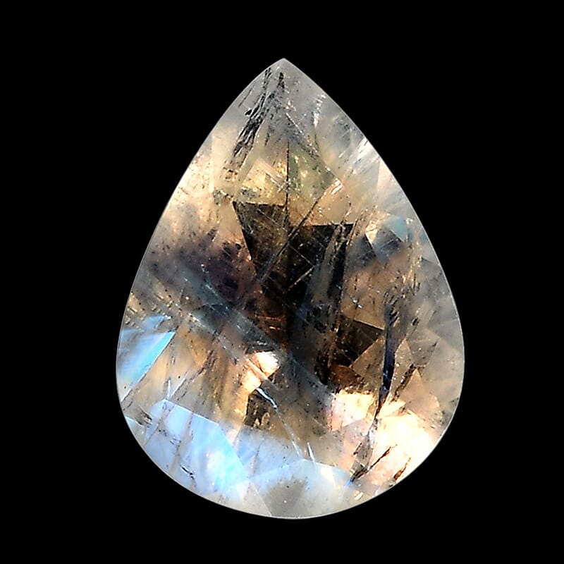 AA Rainbow Moonstone (Pear 8x6 mm) 0.79 ctw