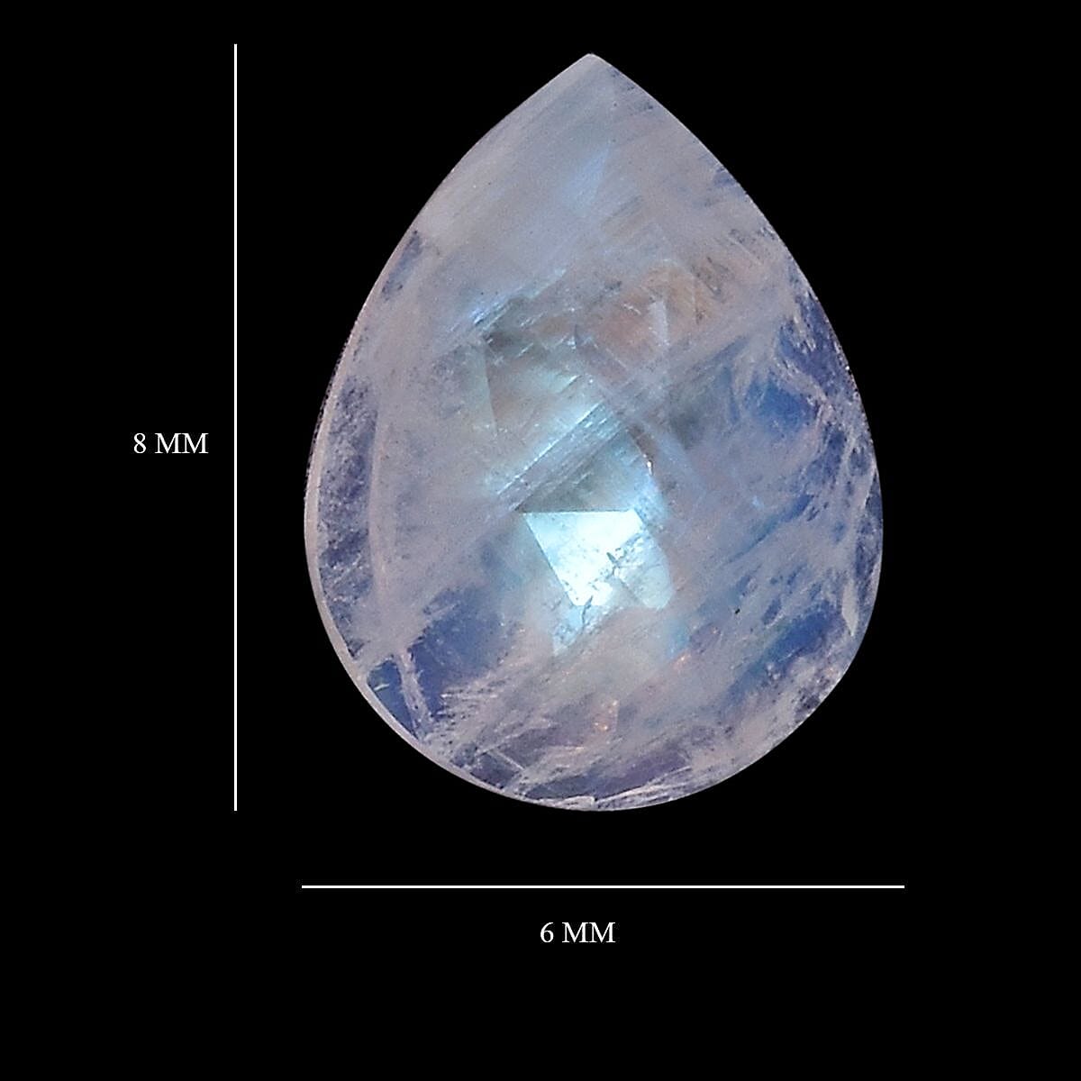 Rainbow Moonstone (Pear 8x6 mm) 1.11 ctw