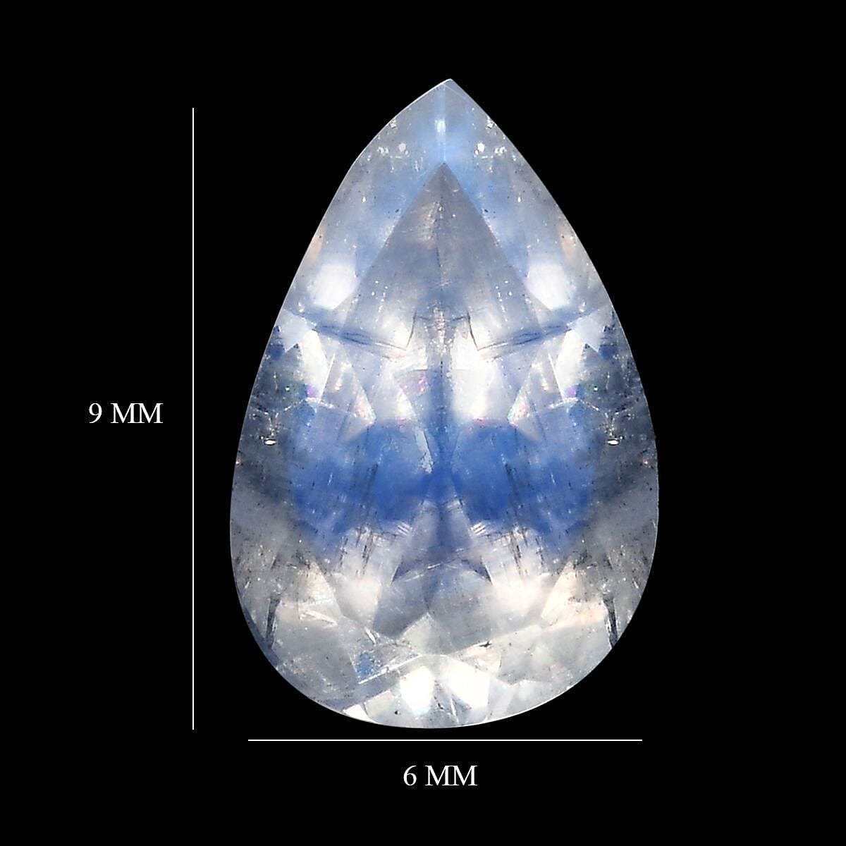 AA Rainbow Moonstone (Pear 9x6 mm) 0.97 ctw