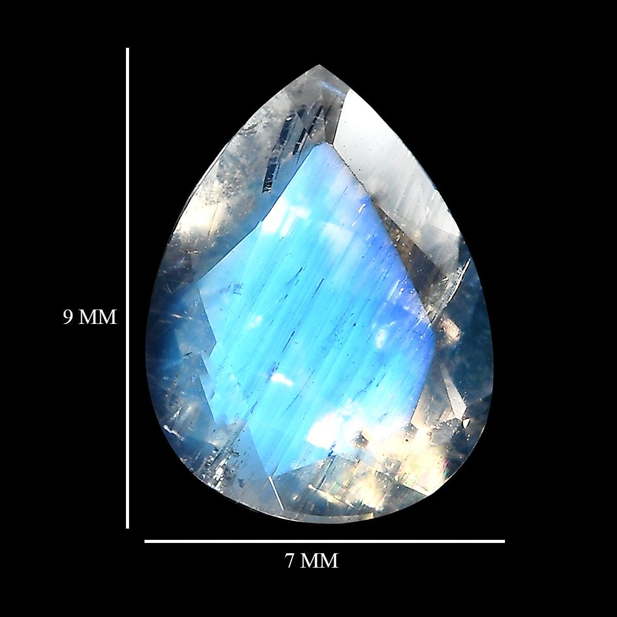 AAA Rainbow Moonstone (Pear 9x7 mm) 1.40 ctw image number 3