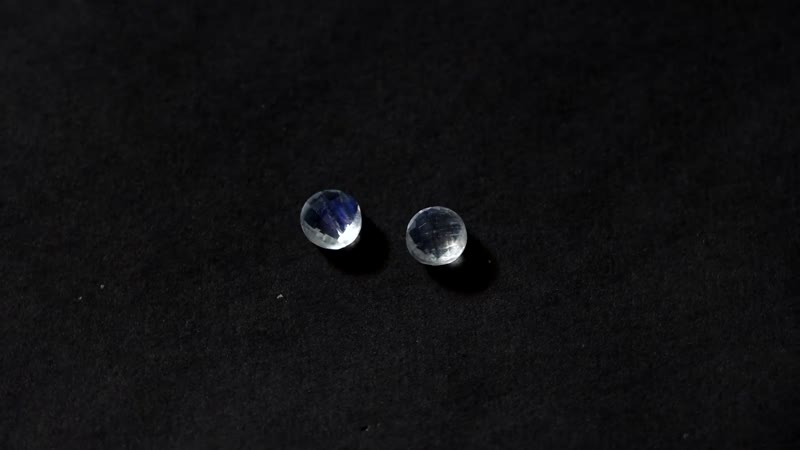AA Rainbow Moonstone Set of 2 (Rnd 5 mm) 0.98 ctw Loose Gemstone